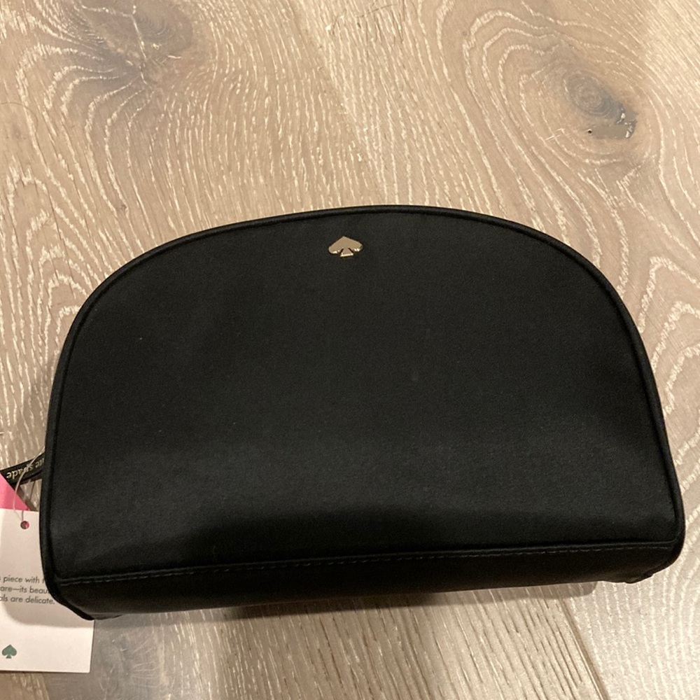 NWT! Black nylon Kate Spade cosmetic case